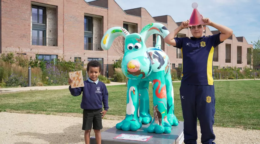 Leon and his older brother JJ with 'The Birds'.